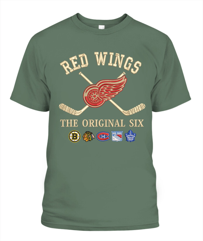DETROIT RED WINGS - The Original Six Combined - Premium Embroidered