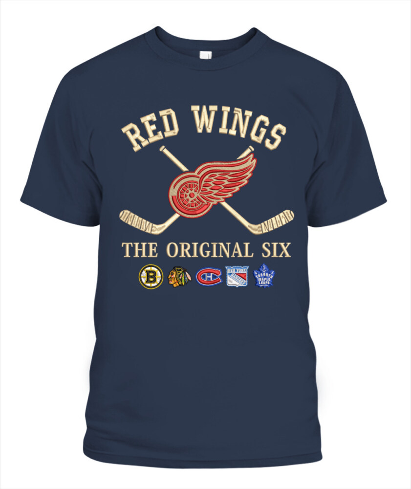 DETROIT RED WINGS - The Original Six Combined - Premium Embroidered