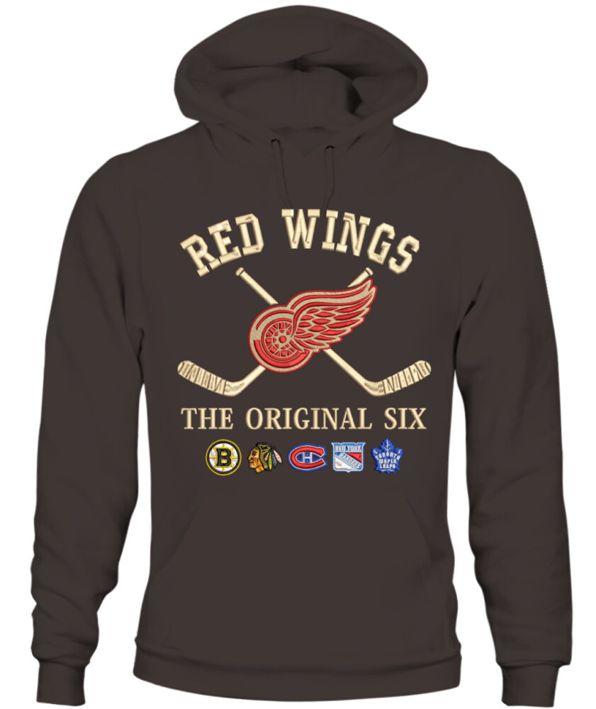 DETROIT RED WINGS - The Original Six Combined - Premium Embroidered
