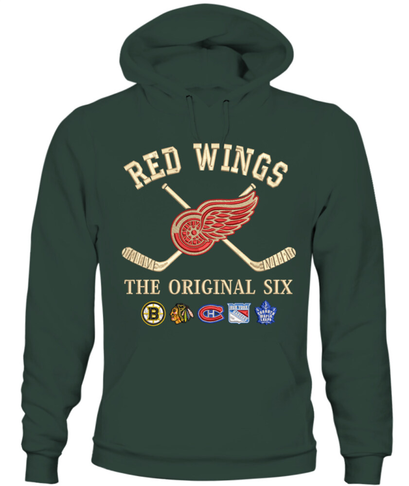 DETROIT RED WINGS - The Original Six Combined - Premium Embroidered