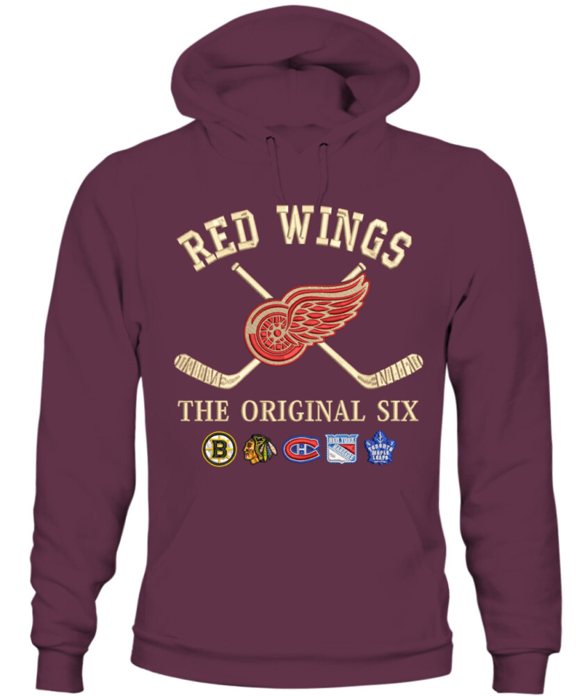 DETROIT RED WINGS - The Original Six Combined - Premium Embroidered
