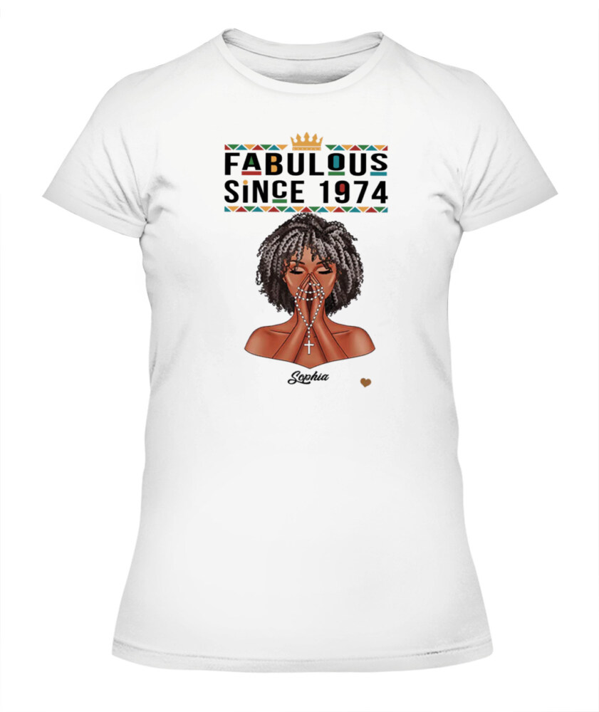 50th Birthday Shirts For Her, Personalised 50th Birthday Gifts, 1973 T Shirt, 50 And Fabulous Shirt, 50th Birthday Shirt Ideas, Gift Ideas 50th Birthday Woman  