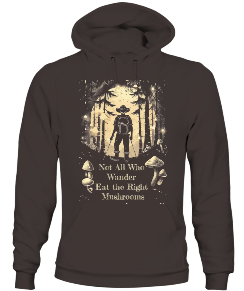 Not All Who Wander Eat the Right Mushrooms Shirt – Vintage Forest Psychedelic Tee