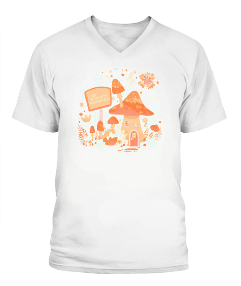 If Lost Return to the Mushroom Patch Shirt - Cute Funny Mushroom T-Shirt - Retro Forest Aesthetic Tee for Nature Lovers