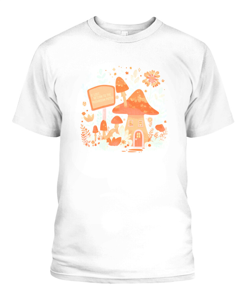If Lost Return to the Mushroom Patch Shirt - Cute Funny Mushroom T-Shirt - Retro Forest Aesthetic Tee for Nature Lovers
