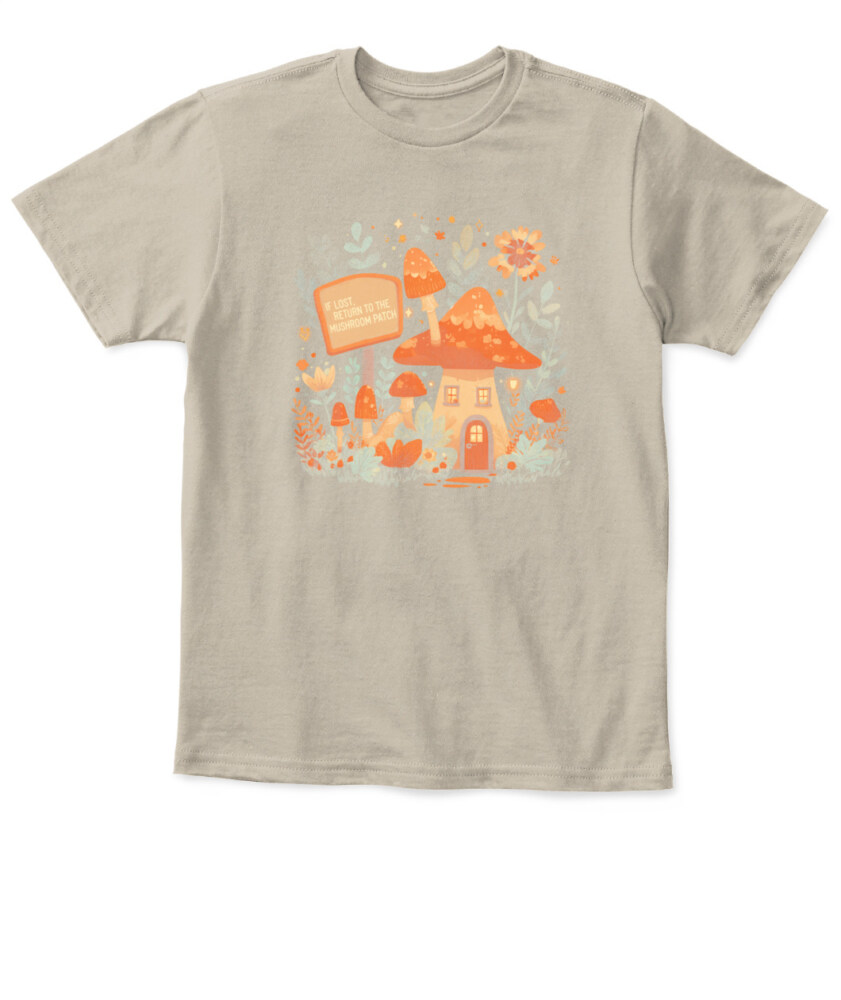 If Lost Return to the Mushroom Patch Shirt - Cute Funny Mushroom T-Shirt - Retro Forest Aesthetic Tee for Nature Lovers