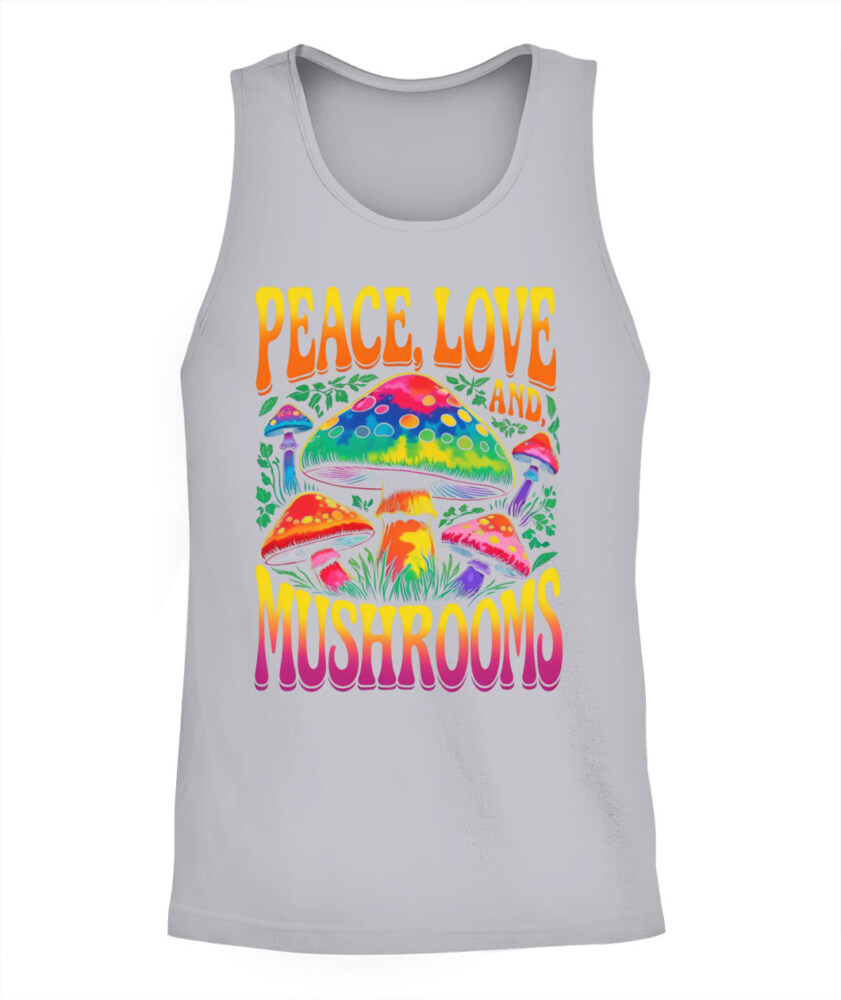 Peace Love and Mushrooms Retro Shirt – 70s Hippie Psychedelic Mushroom T-Shirt