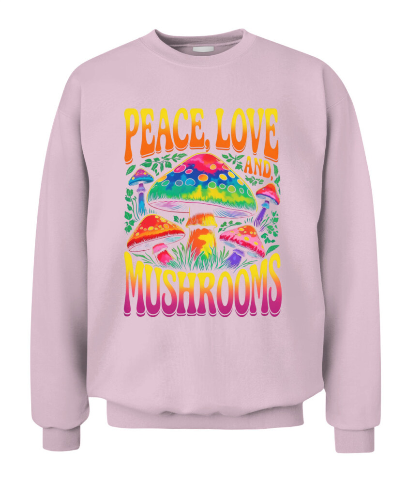 Peace Love and Mushrooms Retro Shirt – 70s Hippie Psychedelic Mushroom T-Shirt