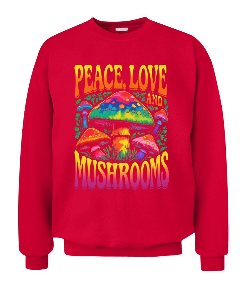 Peace Love and Mushrooms Retro Shirt – 70s Hippie Psychedelic Mushroom T-Shirt