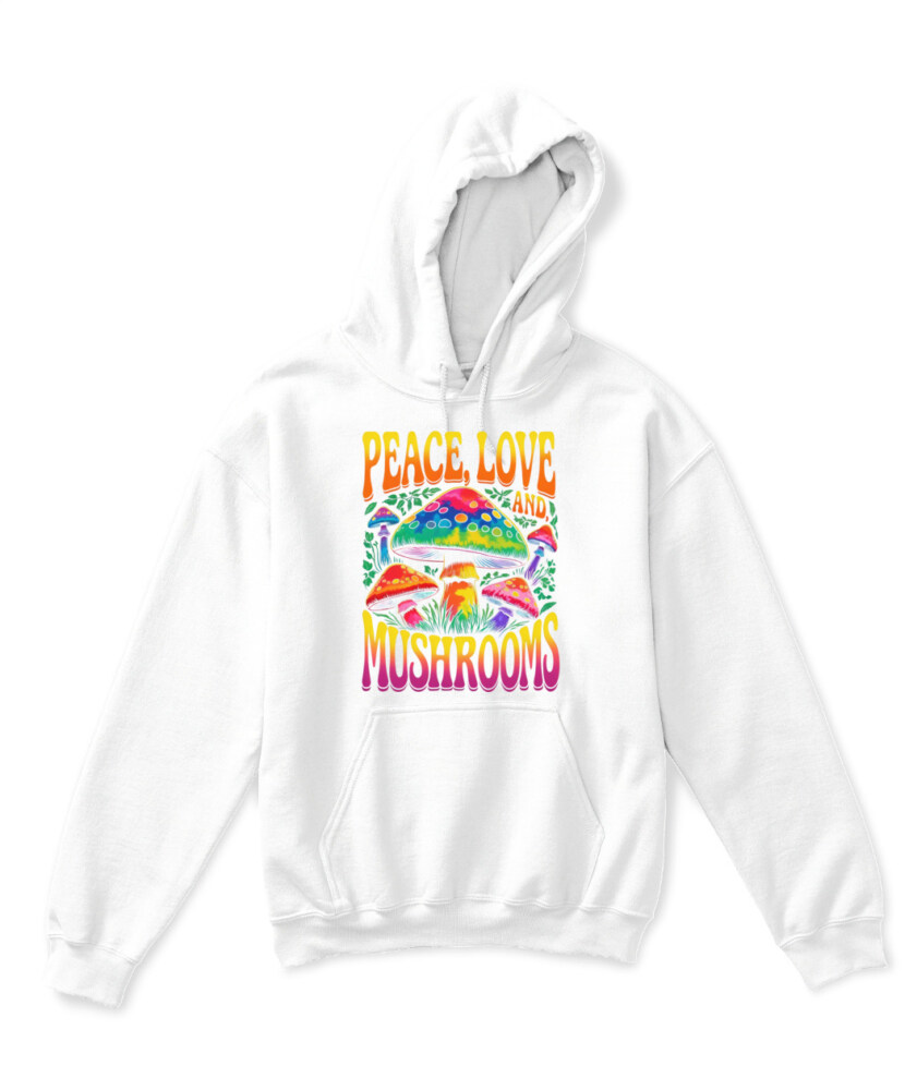 Peace Love and Mushrooms Retro Shirt – 70s Hippie Psychedelic Mushroom T-Shirt