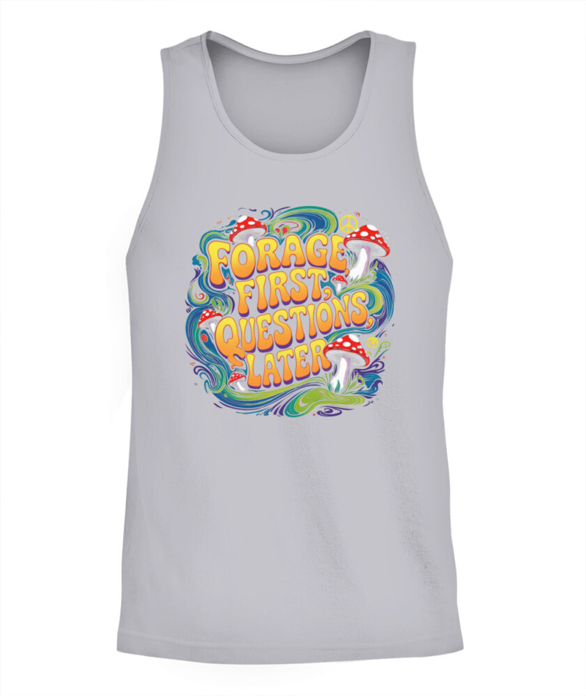 Forage First Questions Later Retro Mushroom Shirt – Hippie Aesthetic Tee for Nature Lovers