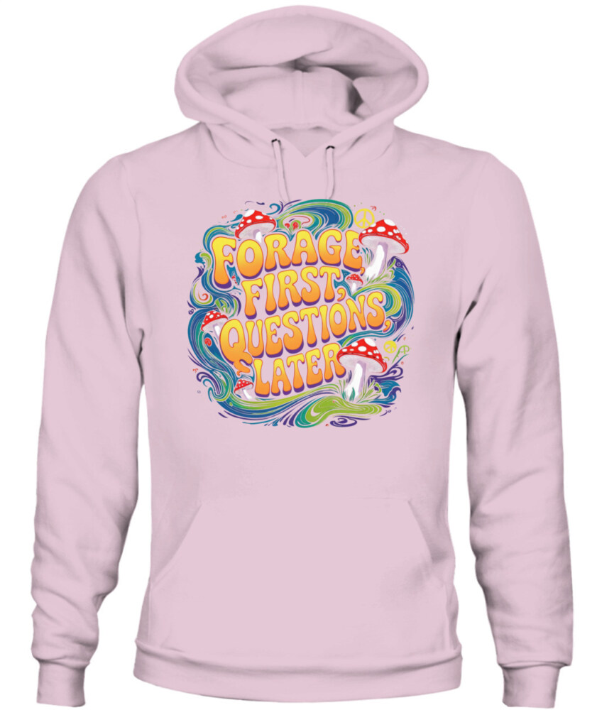 Forage First Questions Later Retro Mushroom Shirt – Hippie Aesthetic Tee for Nature Lovers