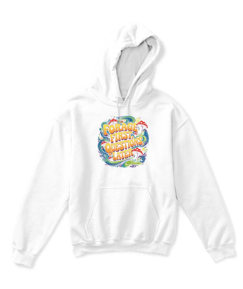 Forage First Questions Later Retro Mushroom Shirt – Hippie Aesthetic Tee for Nature Lovers