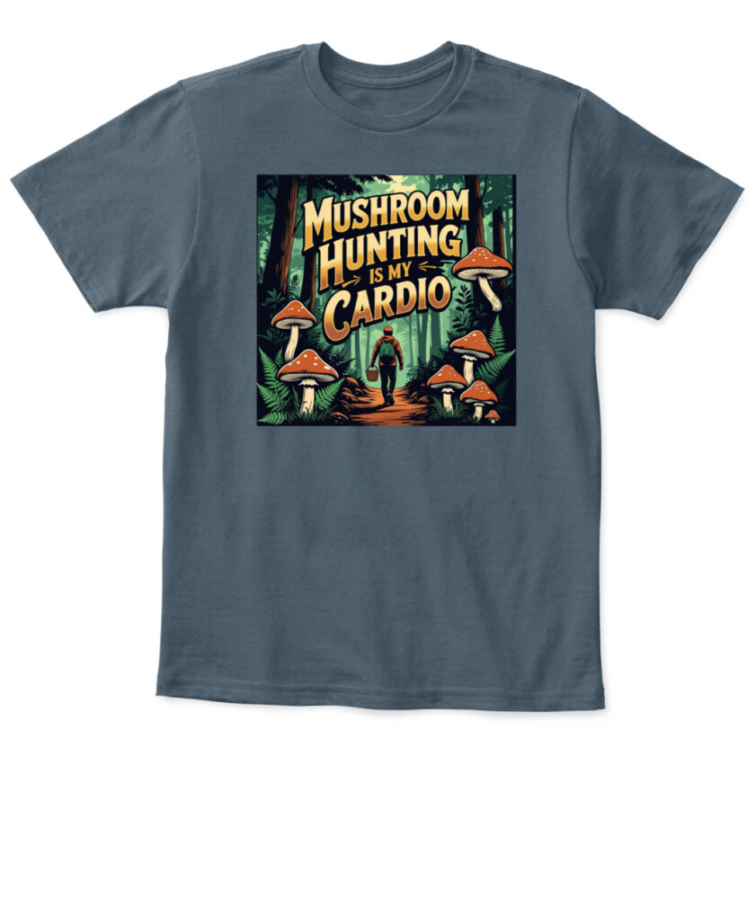 Only Here for the Morels Shirt – Funny Mushroom Foraging Tee – Retro Hippie Nature Lover Gift