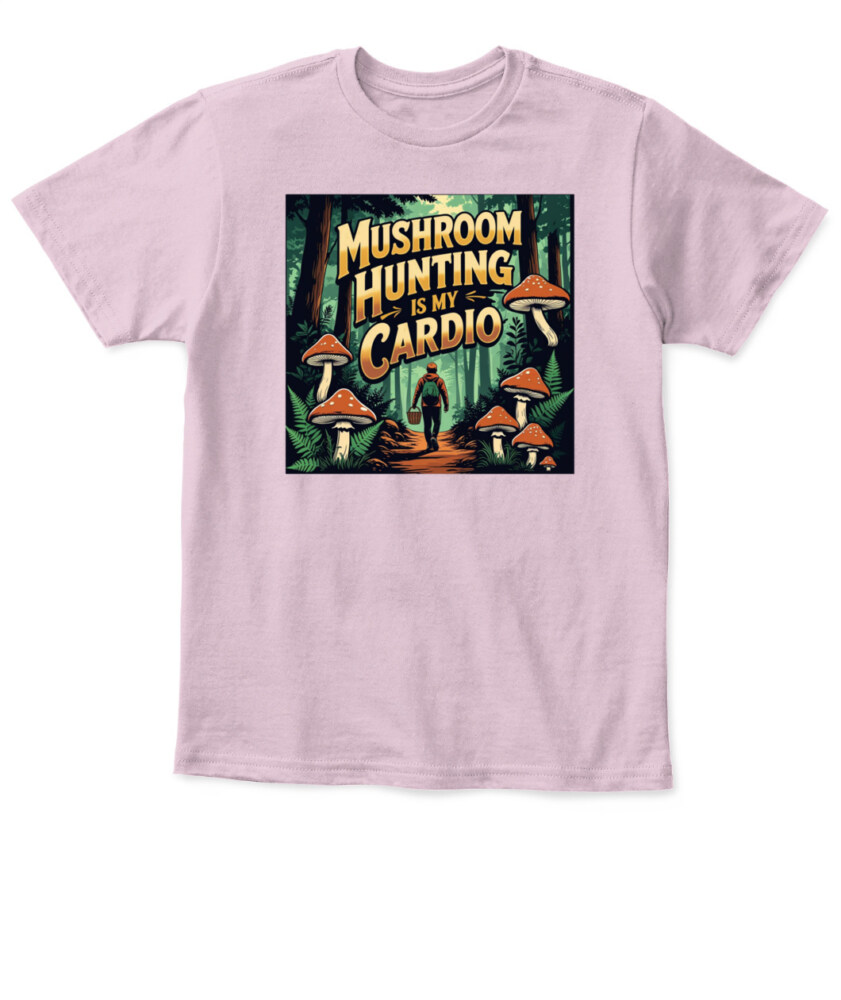 Only Here for the Morels Shirt – Funny Mushroom Foraging Tee – Retro Hippie Nature Lover Gift