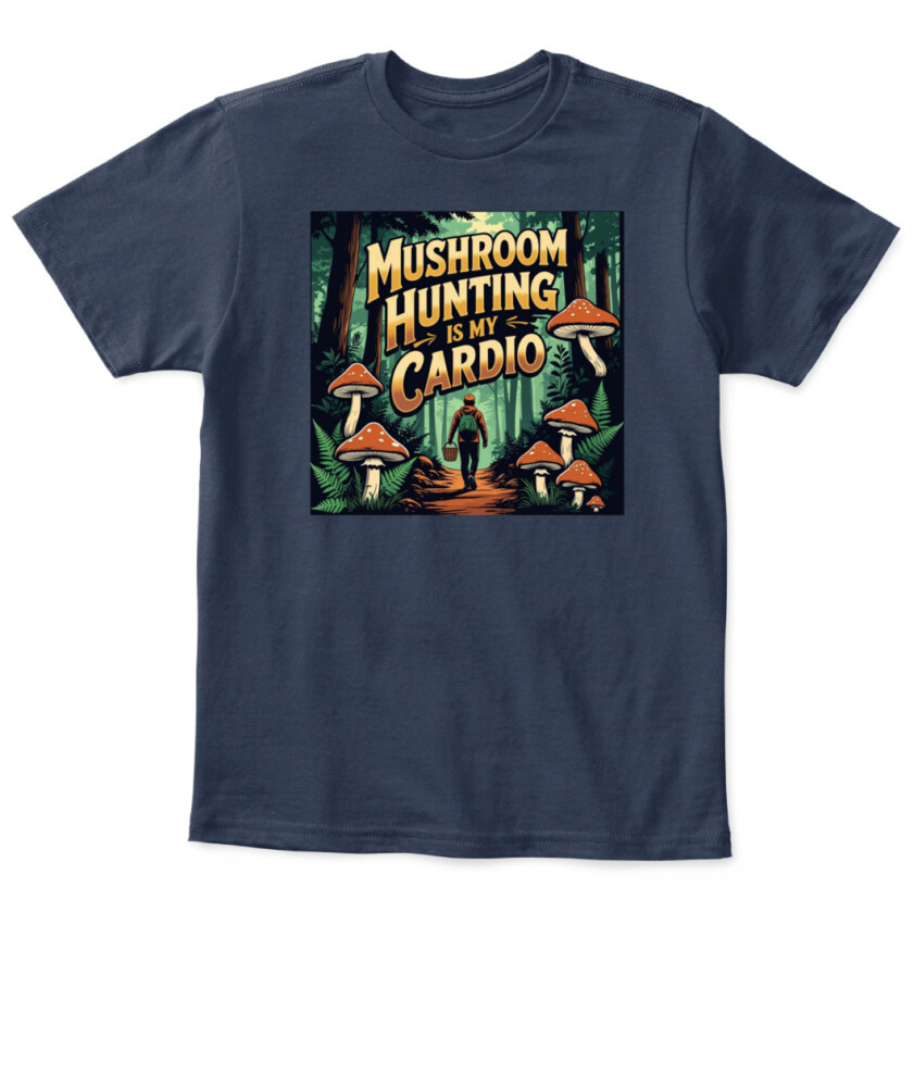 Only Here for the Morels Shirt – Funny Mushroom Foraging Tee – Retro Hippie Nature Lover Gift