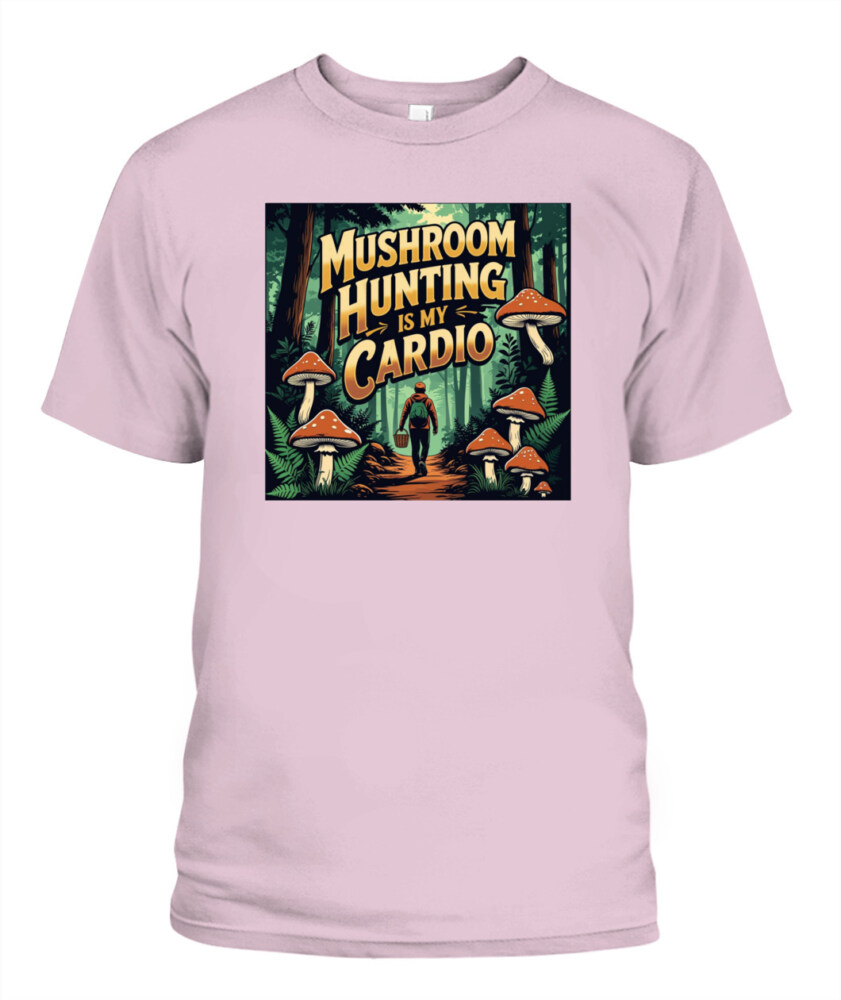 Only Here for the Morels Shirt – Funny Mushroom Foraging Tee – Retro Hippie Nature Lover Gift