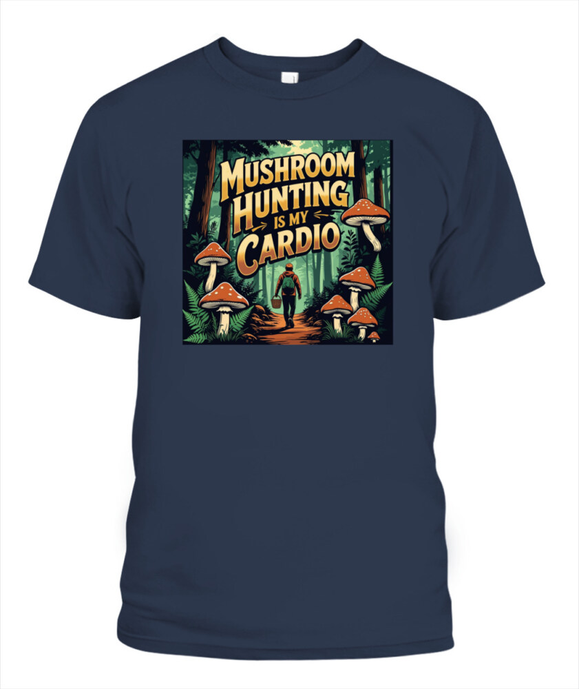 Only Here for the Morels Shirt – Funny Mushroom Foraging Tee – Retro Hippie Nature Lover Gift