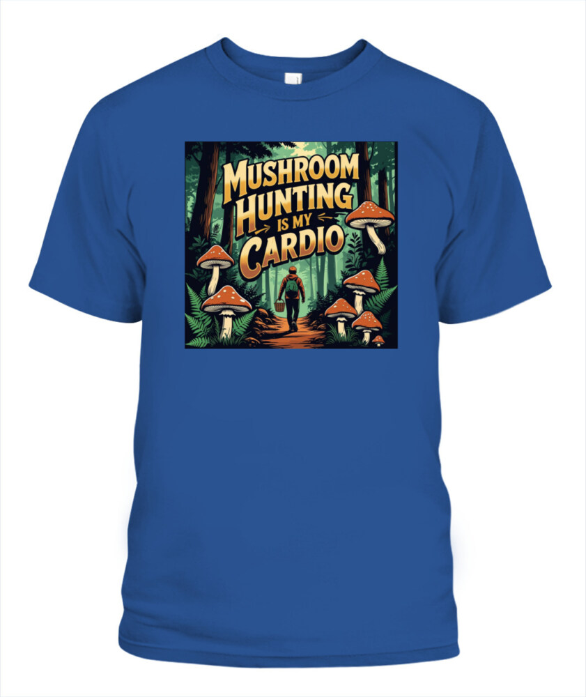 Only Here for the Morels Shirt – Funny Mushroom Foraging Tee – Retro Hippie Nature Lover Gift