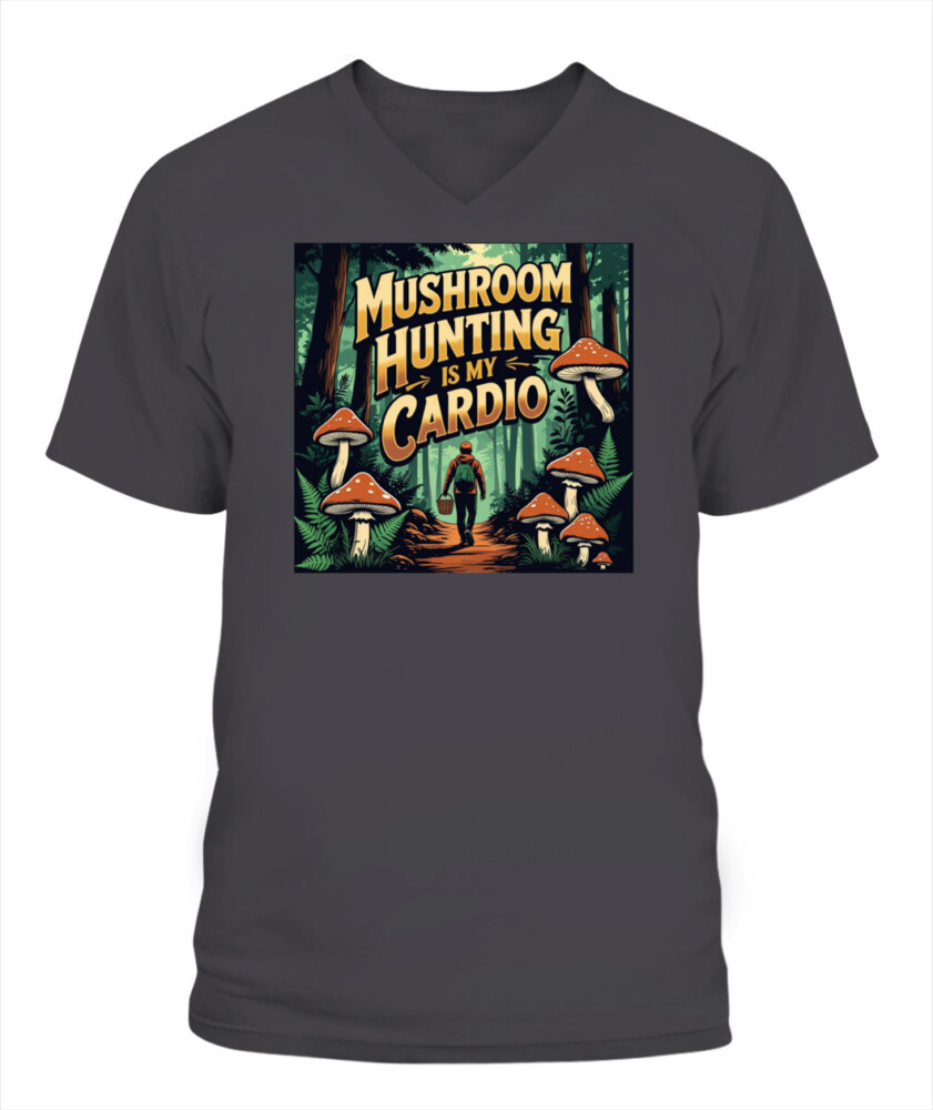 Only Here for the Morels Shirt – Funny Mushroom Foraging Tee – Retro Hippie Nature Lover Gift