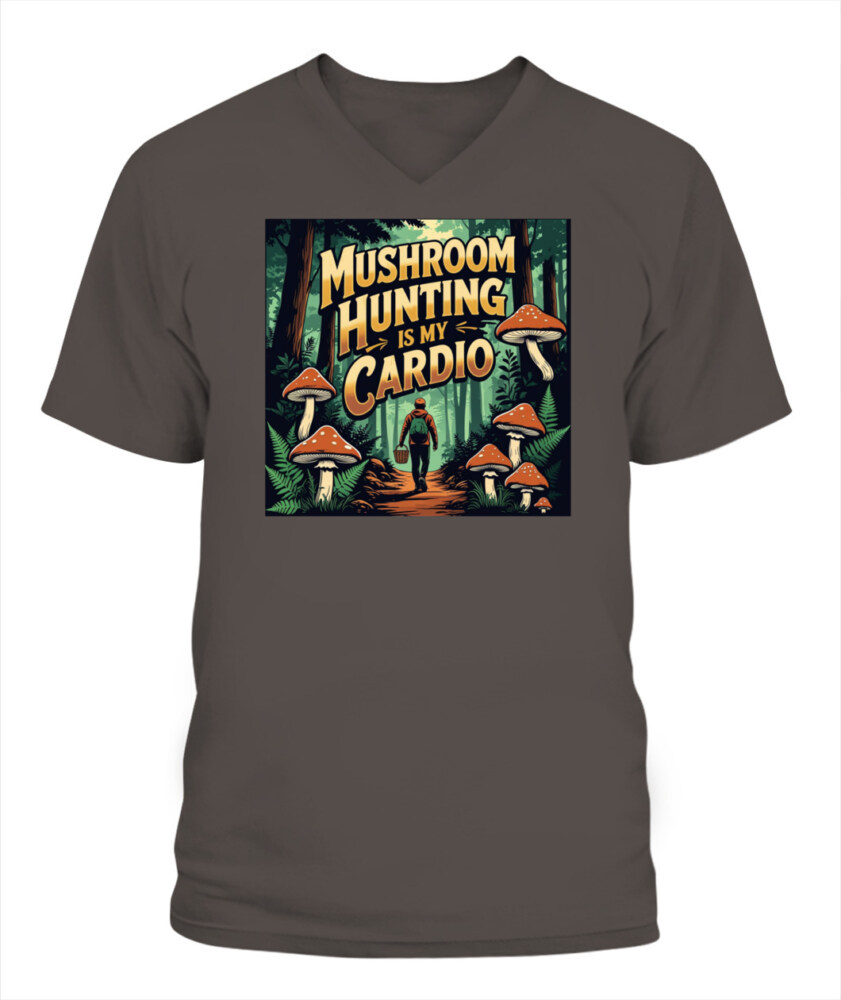Only Here for the Morels Shirt – Funny Mushroom Foraging Tee – Retro Hippie Nature Lover Gift