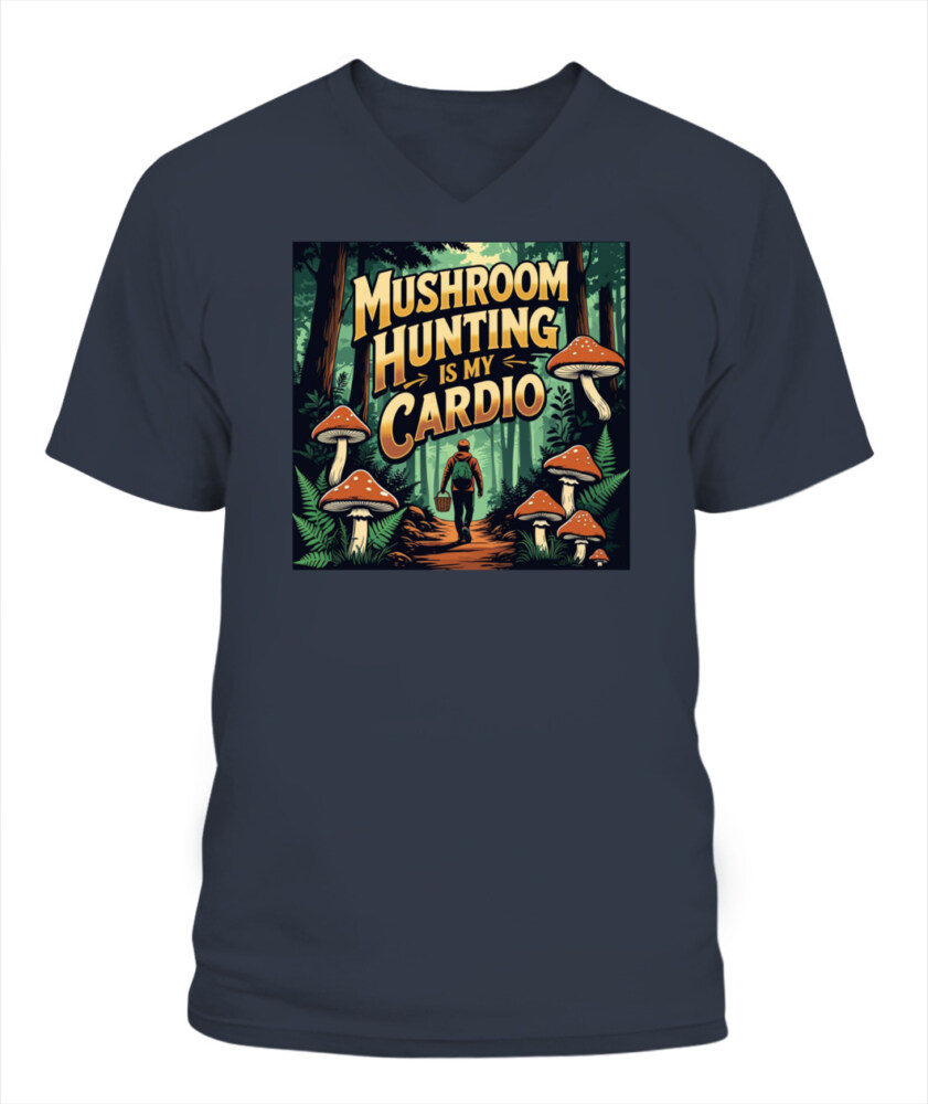 Only Here for the Morels Shirt – Funny Mushroom Foraging Tee – Retro Hippie Nature Lover Gift