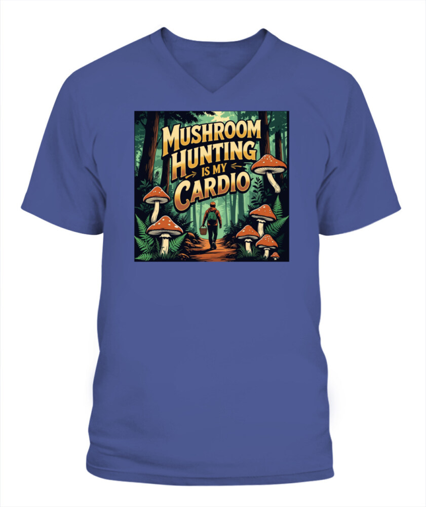 Only Here for the Morels Shirt – Funny Mushroom Foraging Tee – Retro Hippie Nature Lover Gift