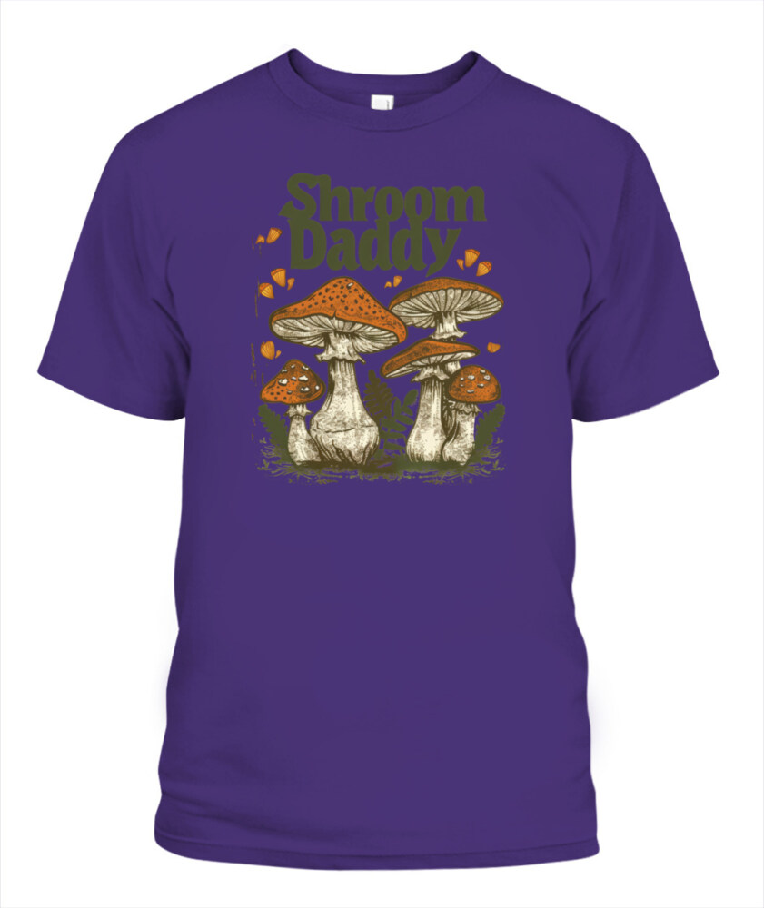 Shroom Daddy Funny Mushroom Foraging Shirt – Retro Cottagecore Goblincore Aesthetic Tee