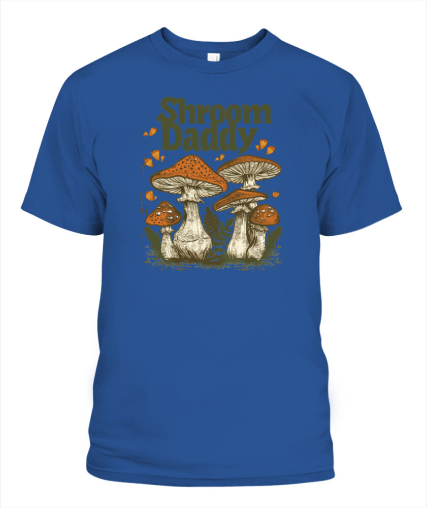 Shroom Daddy Funny Mushroom Foraging Shirt – Retro Cottagecore Goblincore Aesthetic Tee