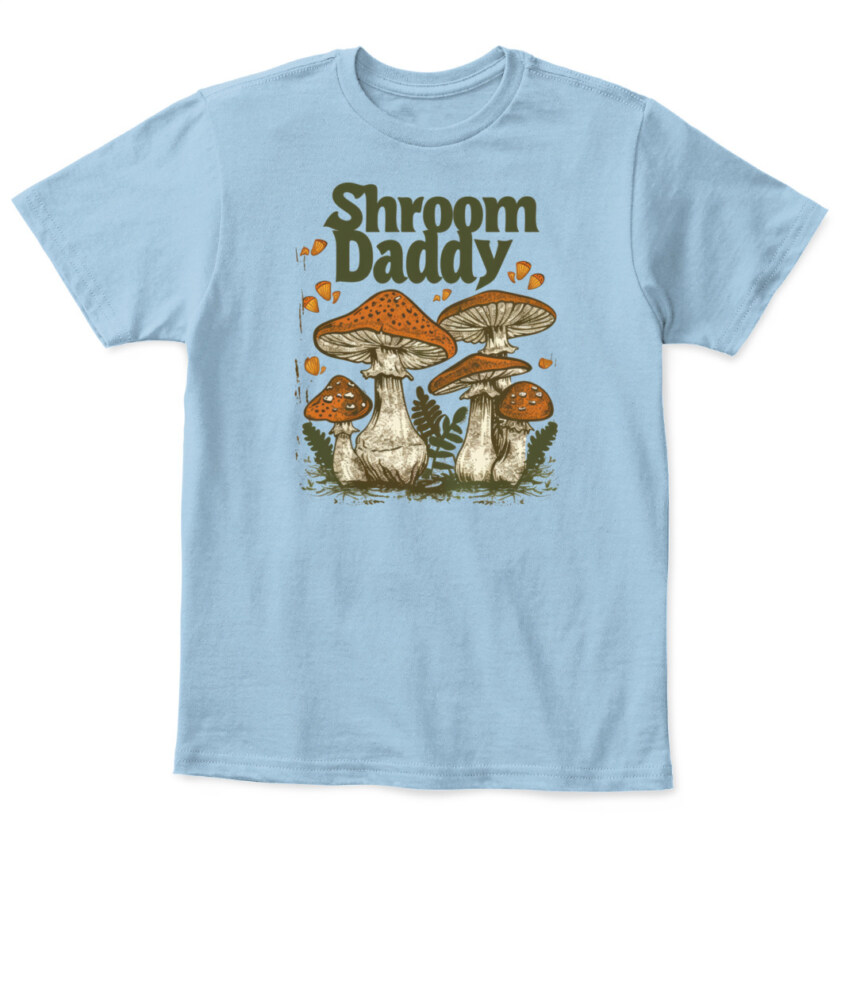 Shroom Daddy Funny Mushroom Foraging Shirt – Retro Cottagecore Goblincore Aesthetic Tee