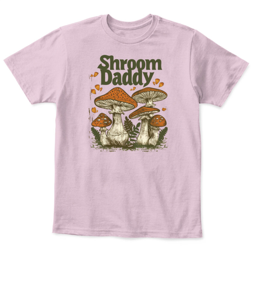 Shroom Daddy Funny Mushroom Foraging Shirt – Retro Cottagecore Goblincore Aesthetic Tee