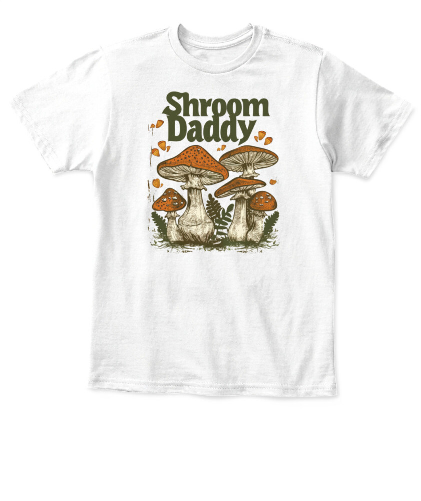 Shroom Daddy Funny Mushroom Foraging Shirt – Retro Cottagecore Goblincore Aesthetic Tee