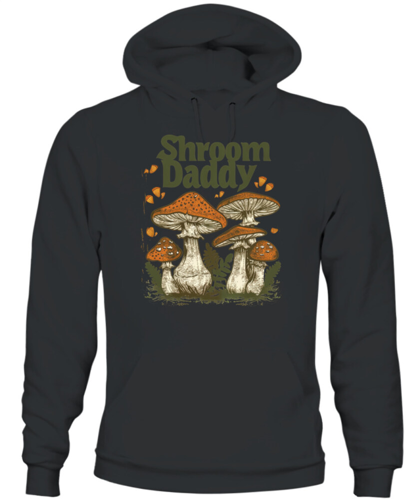 Shroom Daddy Funny Mushroom Foraging Shirt – Retro Cottagecore Goblincore Aesthetic Tee