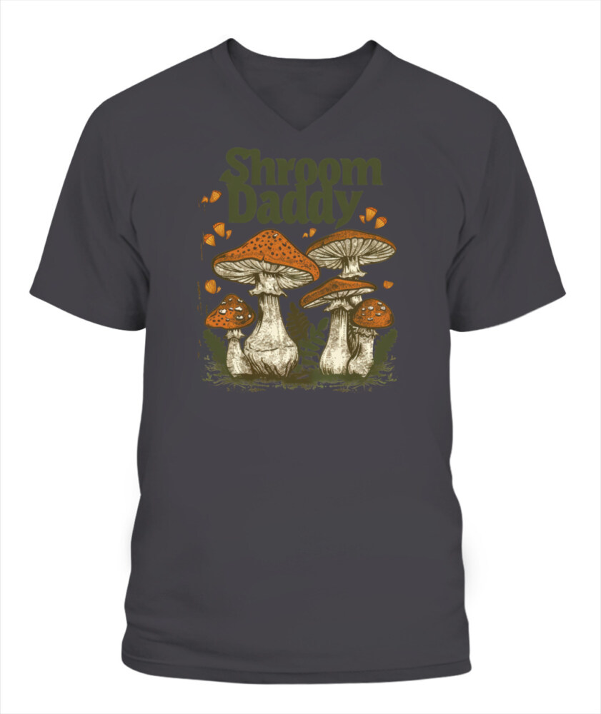 Shroom Daddy Funny Mushroom Foraging Shirt – Retro Cottagecore Goblincore Aesthetic Tee
