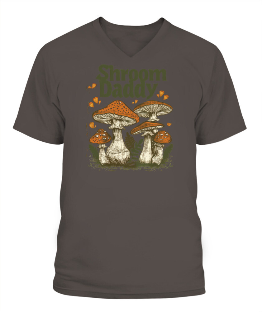 Shroom Daddy Funny Mushroom Foraging Shirt – Retro Cottagecore Goblincore Aesthetic Tee