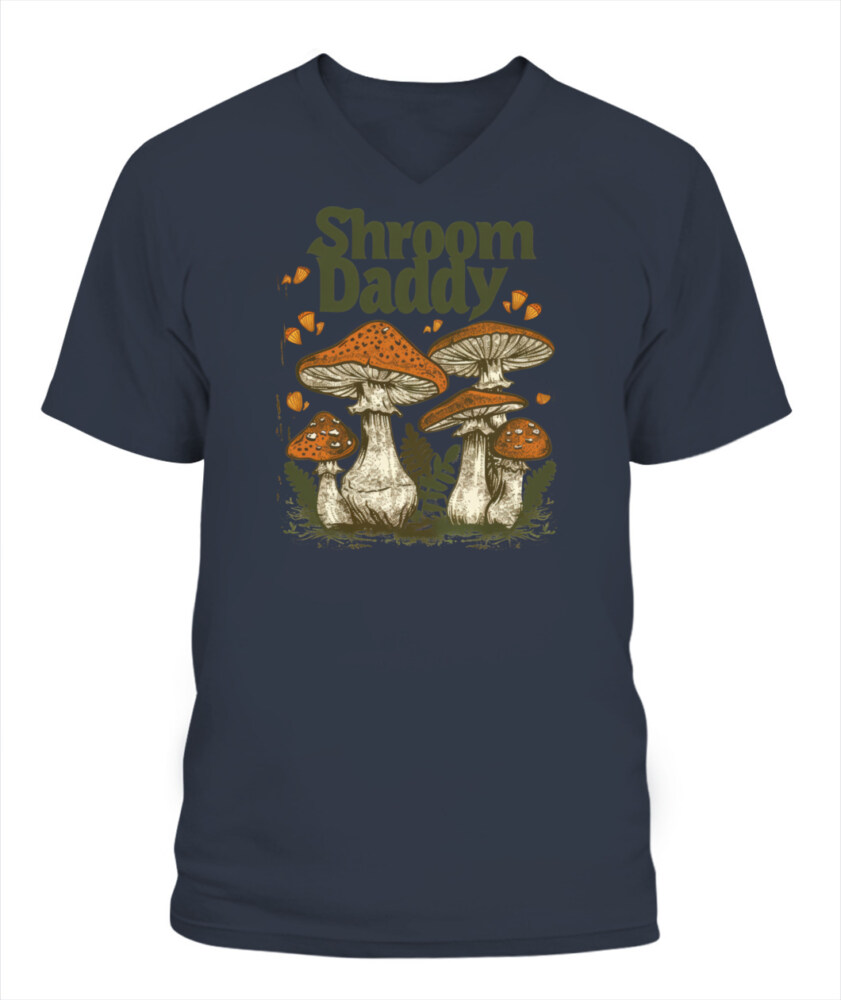 Shroom Daddy Funny Mushroom Foraging Shirt – Retro Cottagecore Goblincore Aesthetic Tee