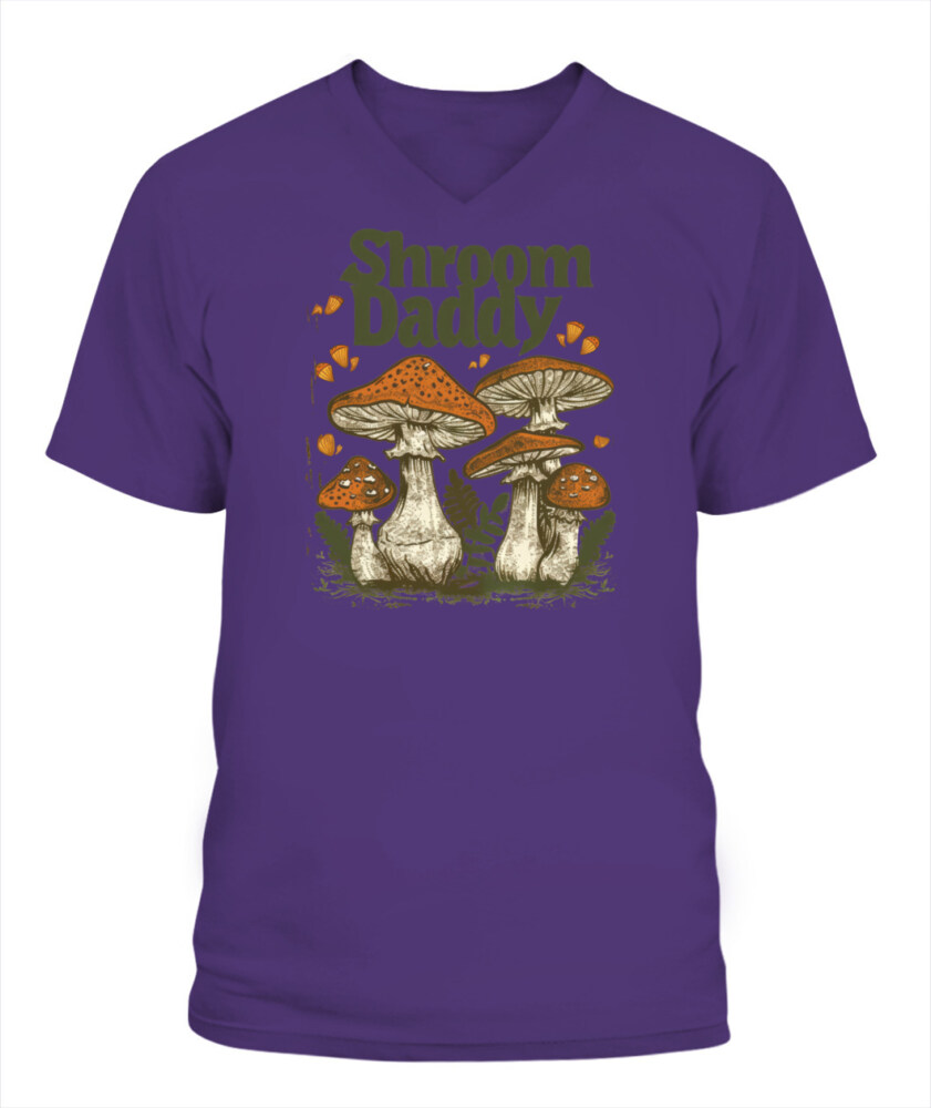 Shroom Daddy Funny Mushroom Foraging Shirt – Retro Cottagecore Goblincore Aesthetic Tee