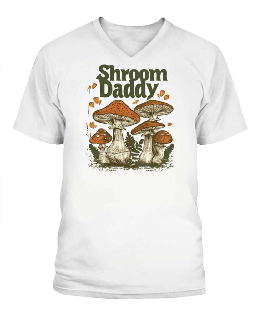 Shroom Daddy Funny Mushroom Foraging Shirt – Retro Cottagecore Goblincore Aesthetic Tee