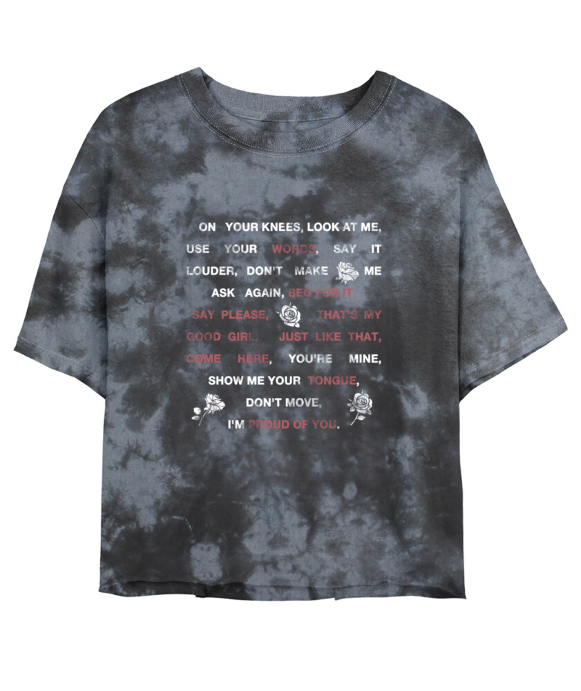 Good Girl Wash Cropped T-Shirt - Black Charcoal