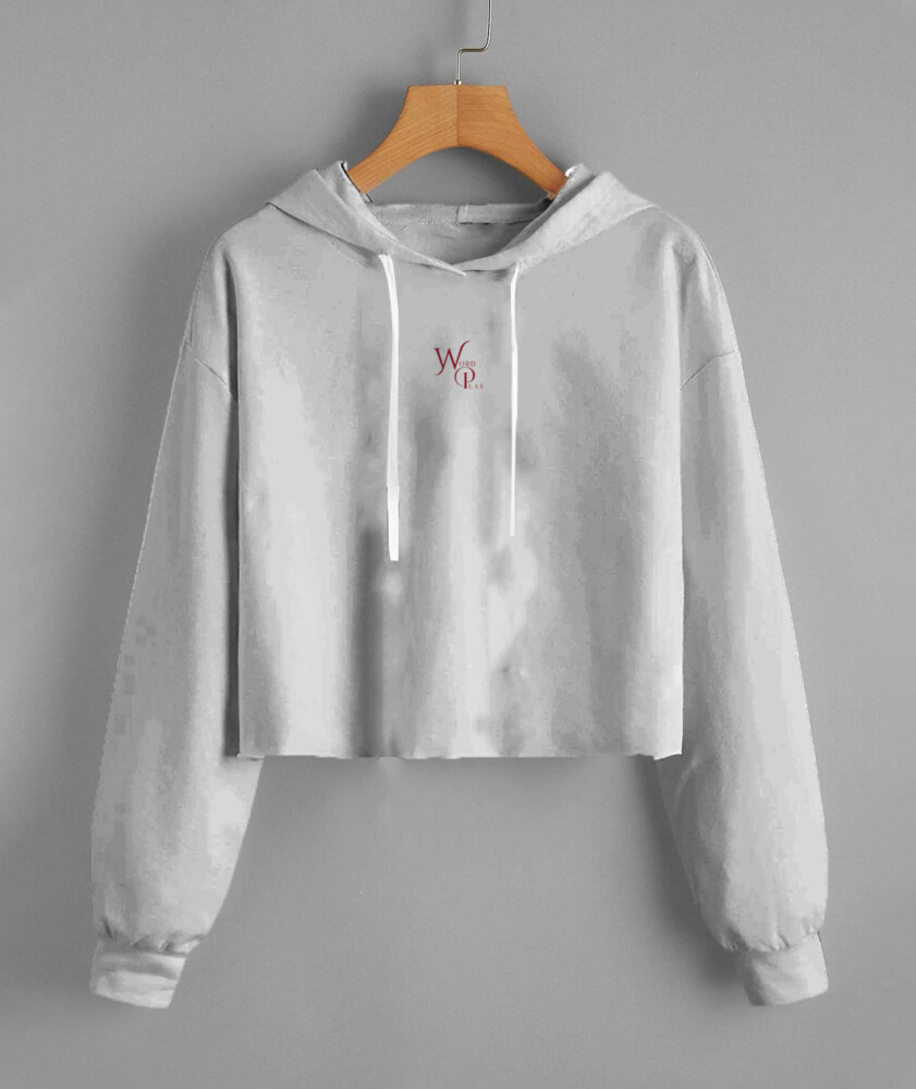 Word Play Cropped Hoodies