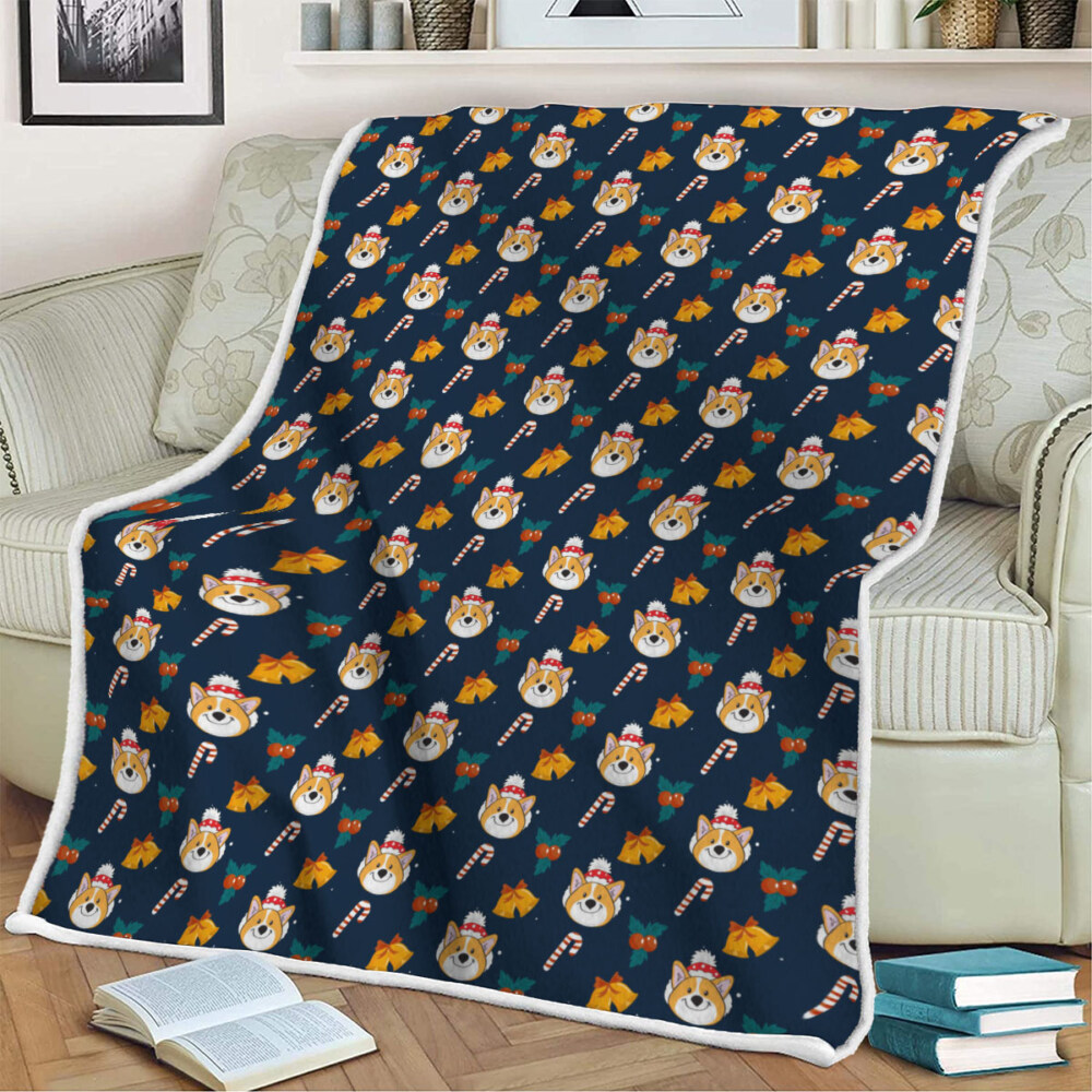 Corgi and Christmas Candy Blanket POD – The Cutest Holiday Blanket!