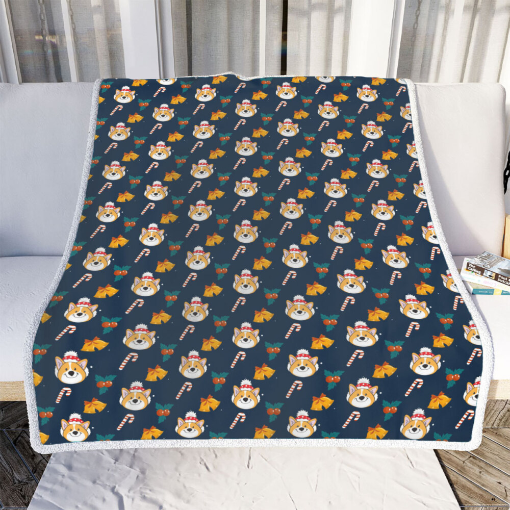 Corgi and Christmas Candy Blanket POD – The Cutest Holiday Blanket!