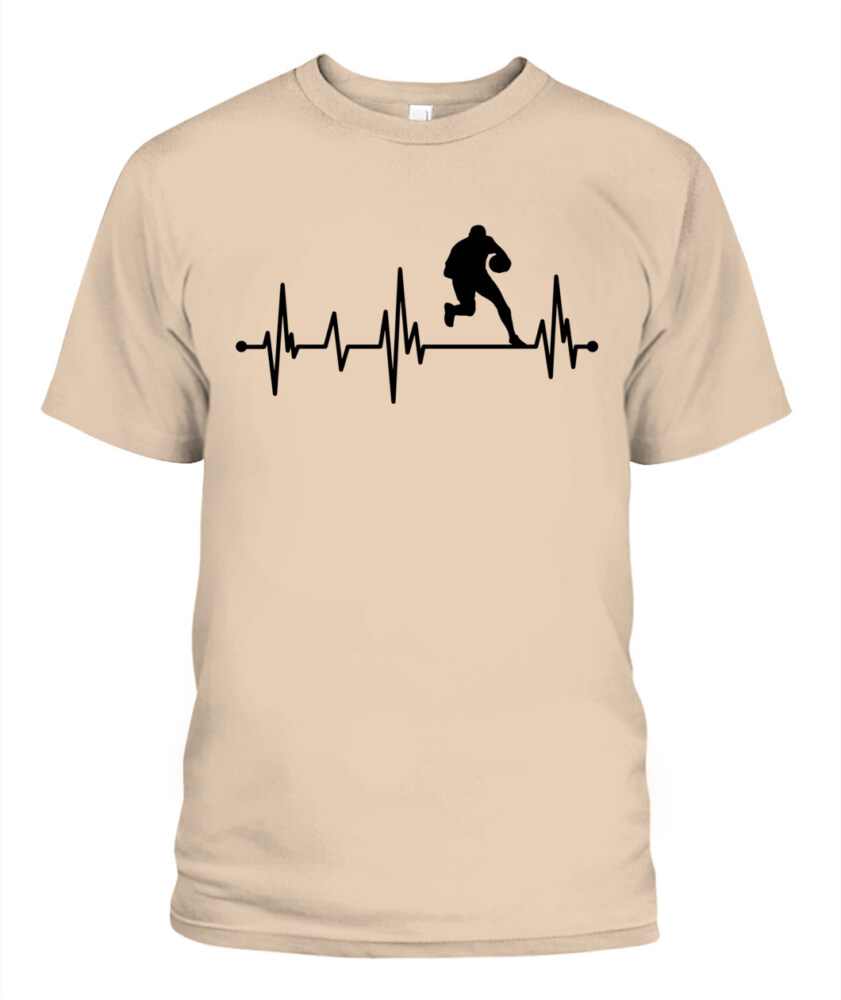 Rugby Heartbeat Shirt – Unisex T-Shirt & Tank Top for Rugby Players & Fans