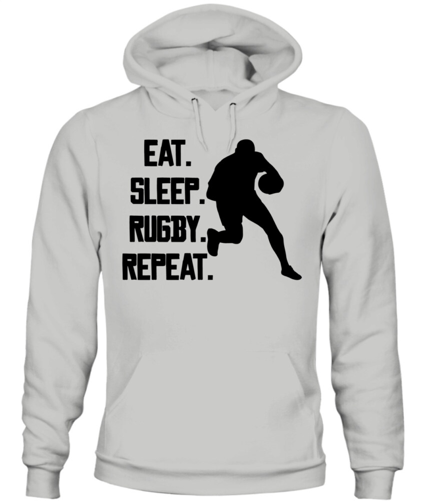 Unisex Rugby Player Impact Hoodie Sweatshirt – Dynamic Sports Graphic Pullover for Athletes and Fans