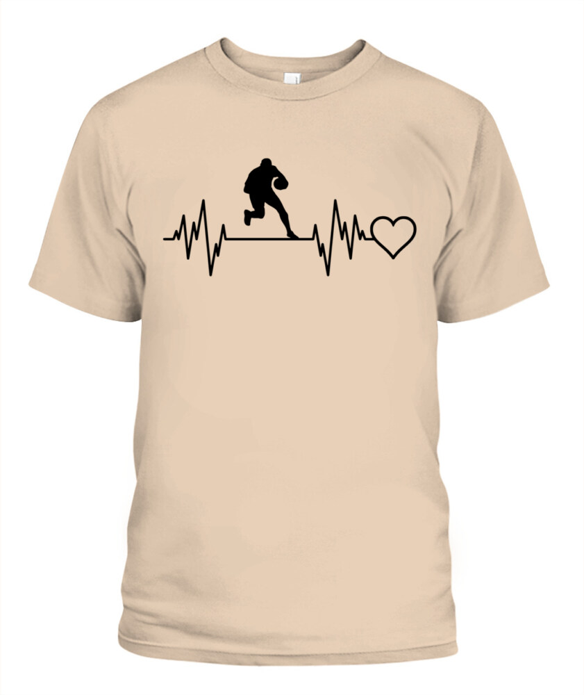 Rugby Heartbeat Love Shirt – Unisex T-Shirt & Tank Top for Rugby Fans & Players
