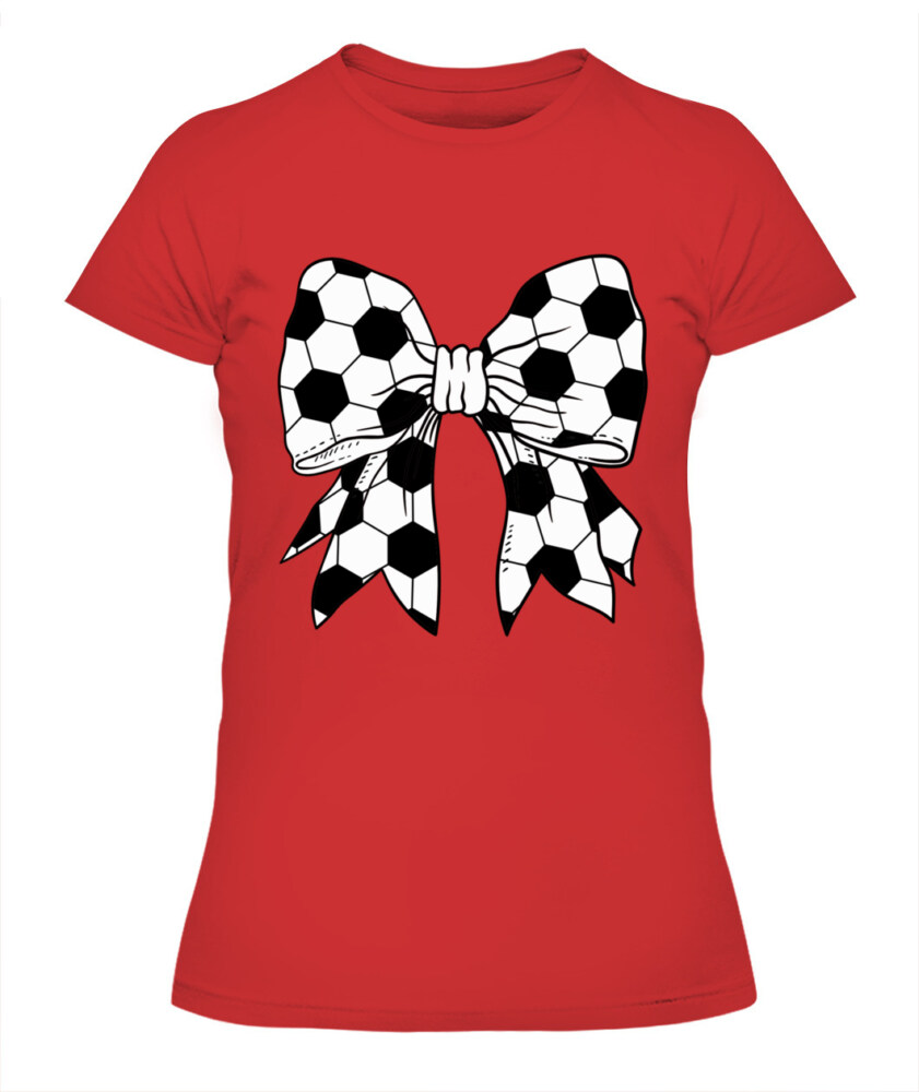 Soccer Bow Women’s T-Shirt | Cute Sporty Graphic Tee