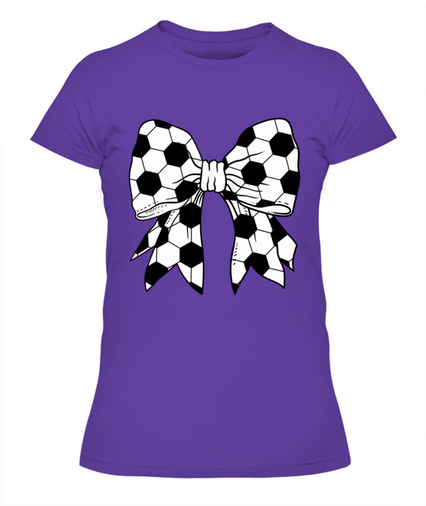 Soccer Bow Women’s T-Shirt | Cute Sporty Graphic Tee
