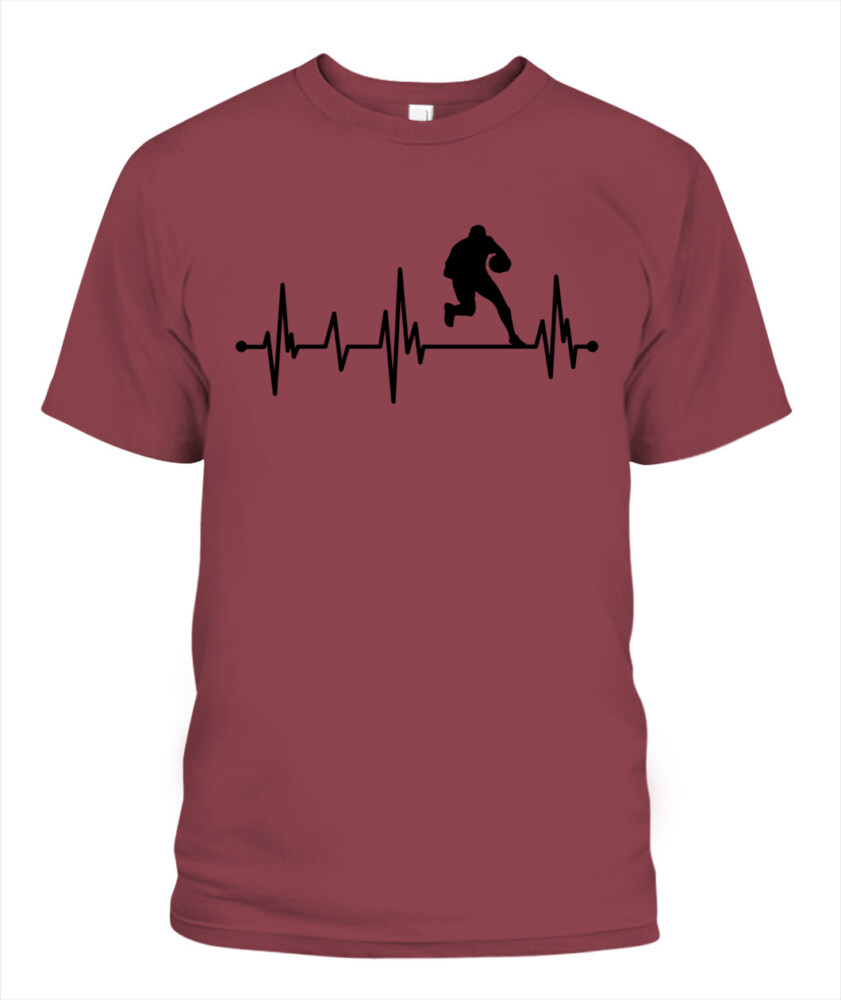 Rugby Heartbeat Shirt – Unisex T-Shirt & Tank Top for Rugby Players & Fans