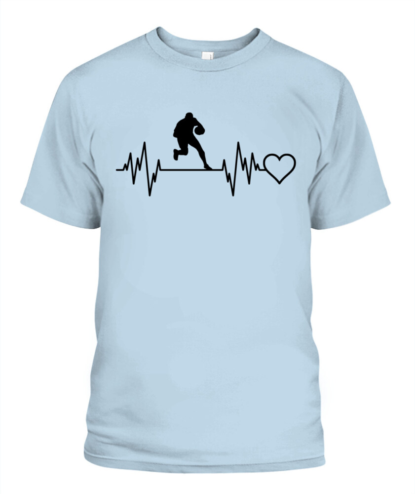Rugby Heartbeat Love Shirt – Unisex T-Shirt & Tank Top for Rugby Fans & Players