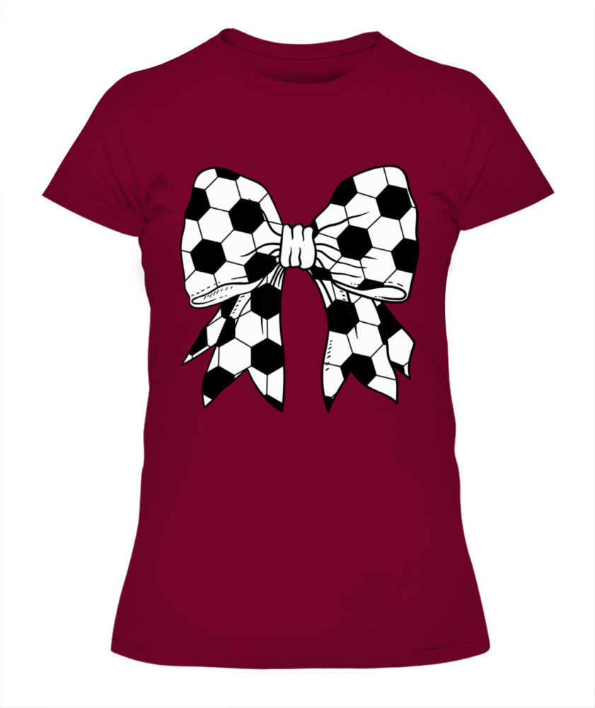 Soccer Bow Women’s T-Shirt | Cute Sporty Graphic Tee